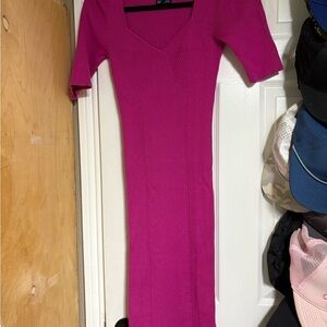 GAP Vibrant Pink Midi Dress